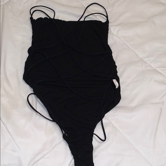 Strapy Body suit, crochet bikini top, 2 tops - Picture 4 of 5
